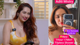 Aditi Mistry Topless Wet – Pressing Big Boobs Pussy Play MMS