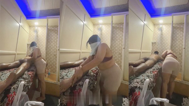 Horny Chubby Masseuse – Bra Massage Naked Customer MMS
