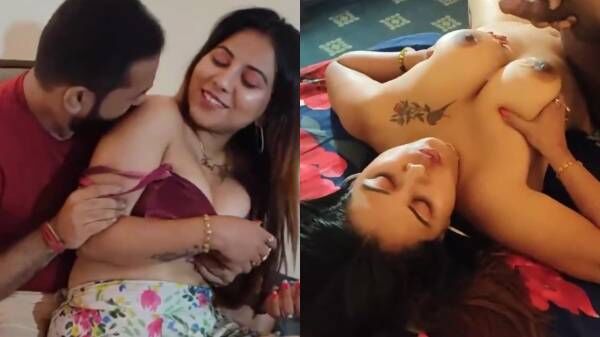 Maal Wife Hardcore Sex Cummed on Boobs Video HD